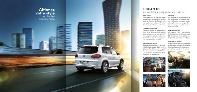 Volkswagen Tiguan : mailing ouvert, verso