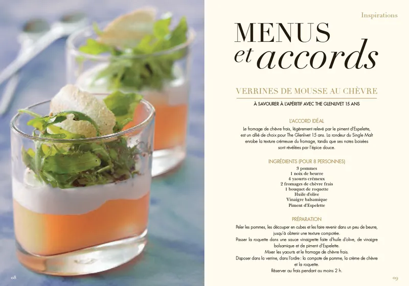 Terres de Whisky, Le Club : menus