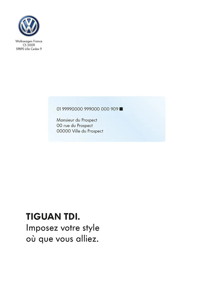 Volkswagen Tiguan : enveloppe