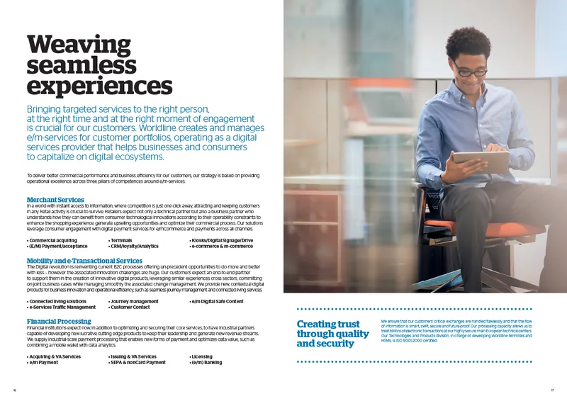 Worldline, brochure corporate